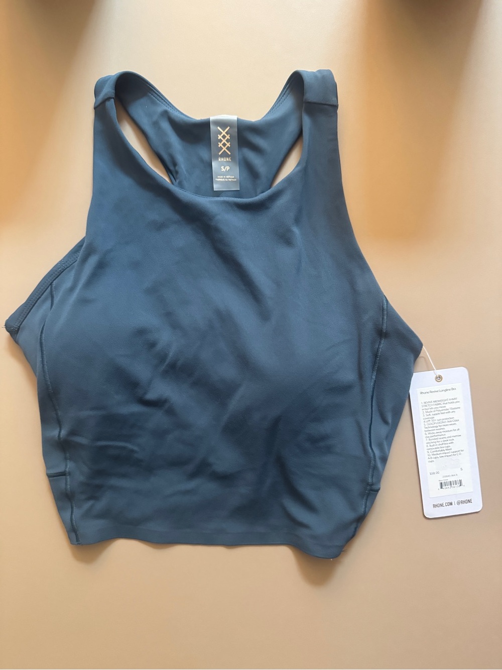 NWT Rhone Revive Longline bra tank, S, Blue Orion - Picture 6 of 7